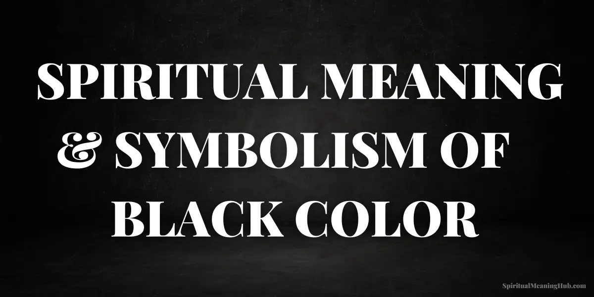 spiritual meaning of colors black